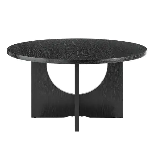 Modern Minimalist Coffee Table – Nordic Style Round Wood Design