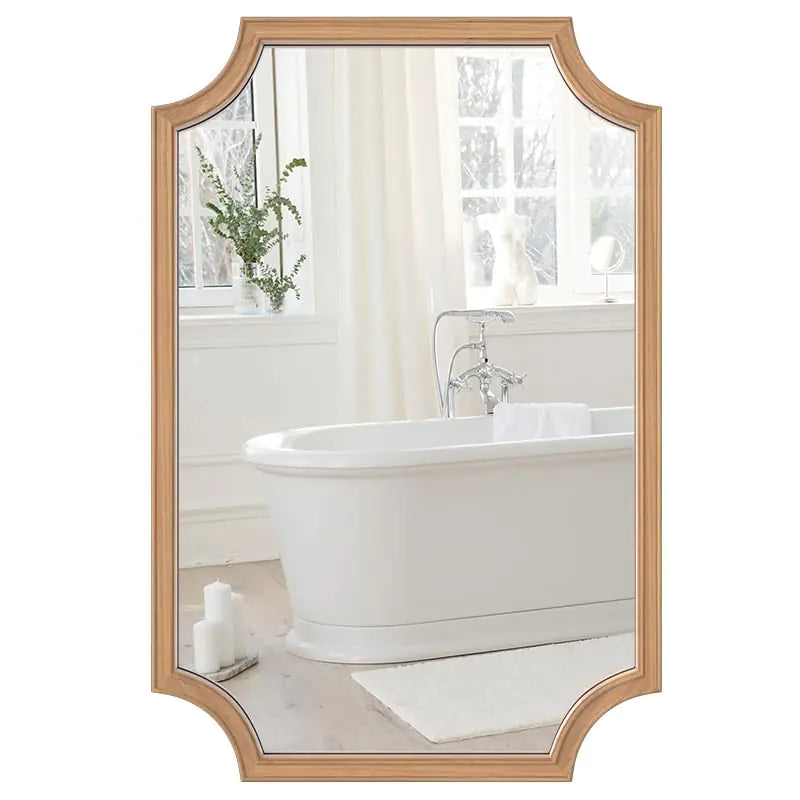 Archway Elegance 20x30 Wooden Wall Mirror - Light Woodgrain