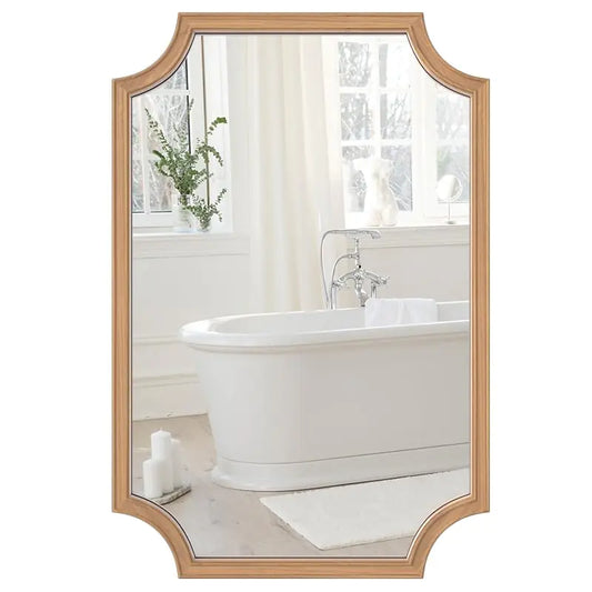 Archway Elegance 20x30 Wooden Wall Mirror - Light Woodgrain