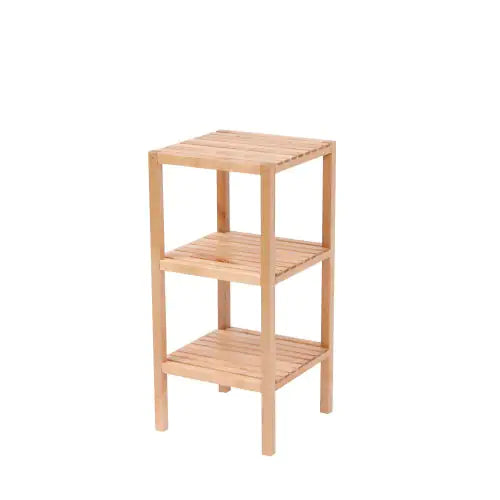 3-Tier Birch Bathroom Shelf, Narrow Shelving Unit, Multifunctional Storage Rack, Corner Rack, For Kitchen, Living Room, Bedroom, Entryway, Bathroom, Natural