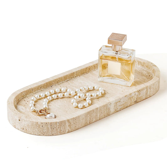 Travertine Elegance Vanity Tray