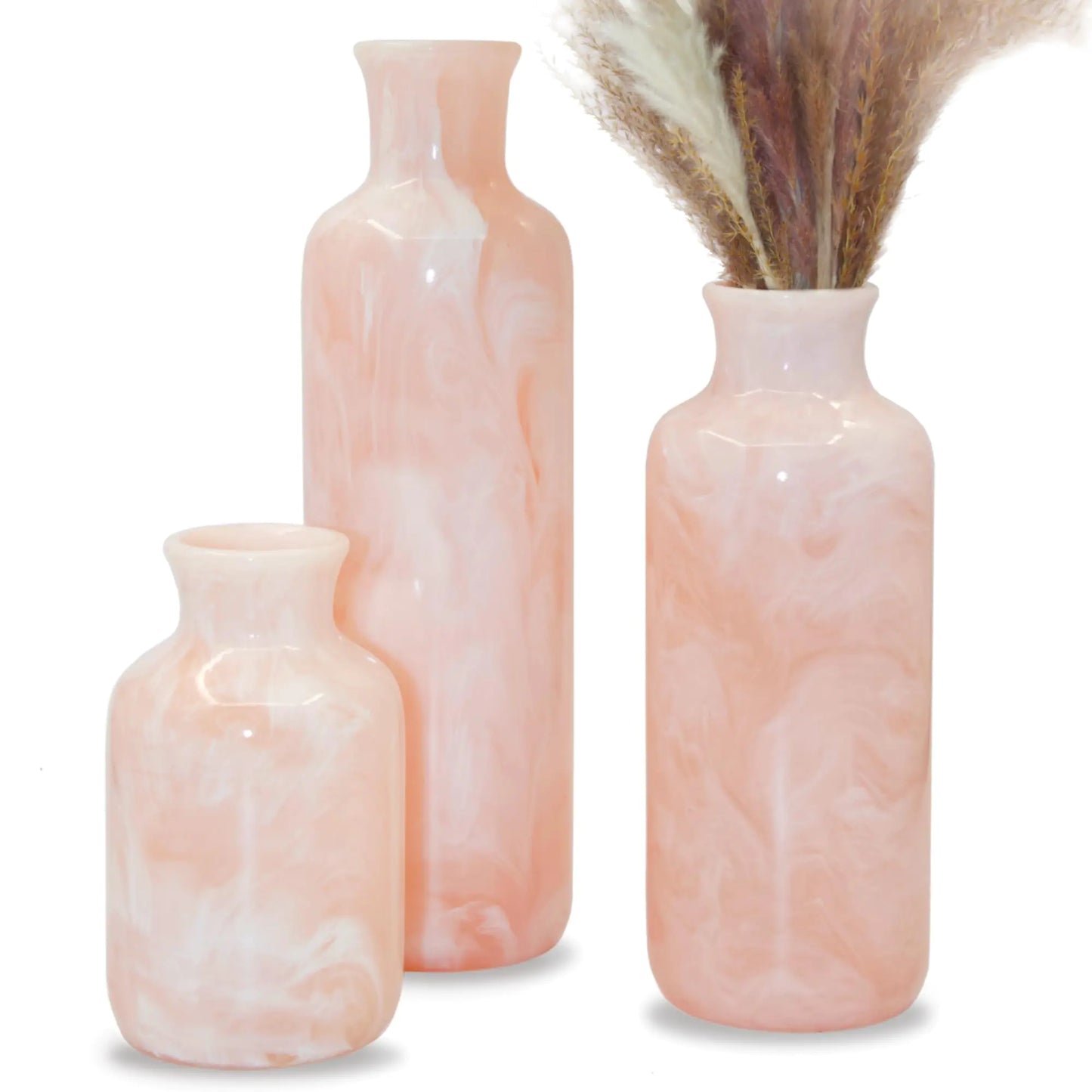 Resin Vase Set – Modern Farmhouse Decor (Set of 3)